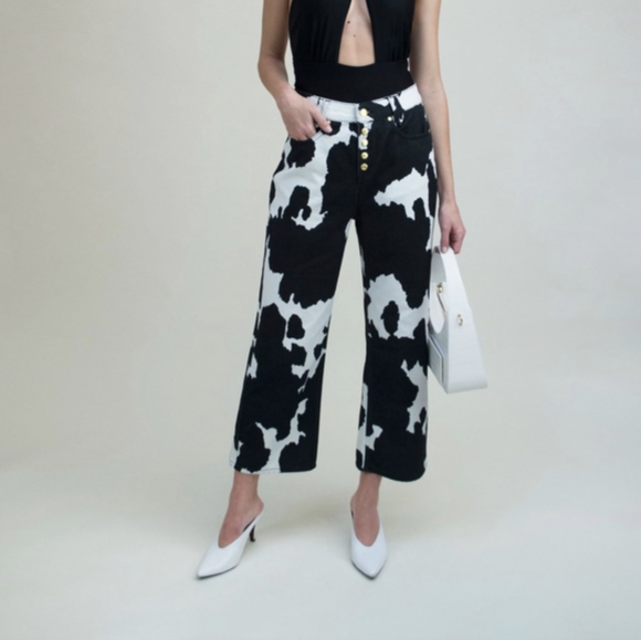 Cow Print Pants